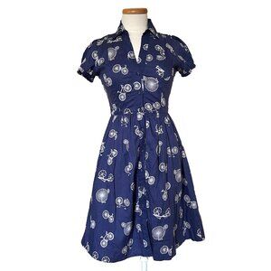 Anthropologie Porridge Blue Two Wheeler Dress  Size 2, NWT